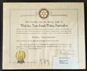 Rotary Club of Walcha Charter